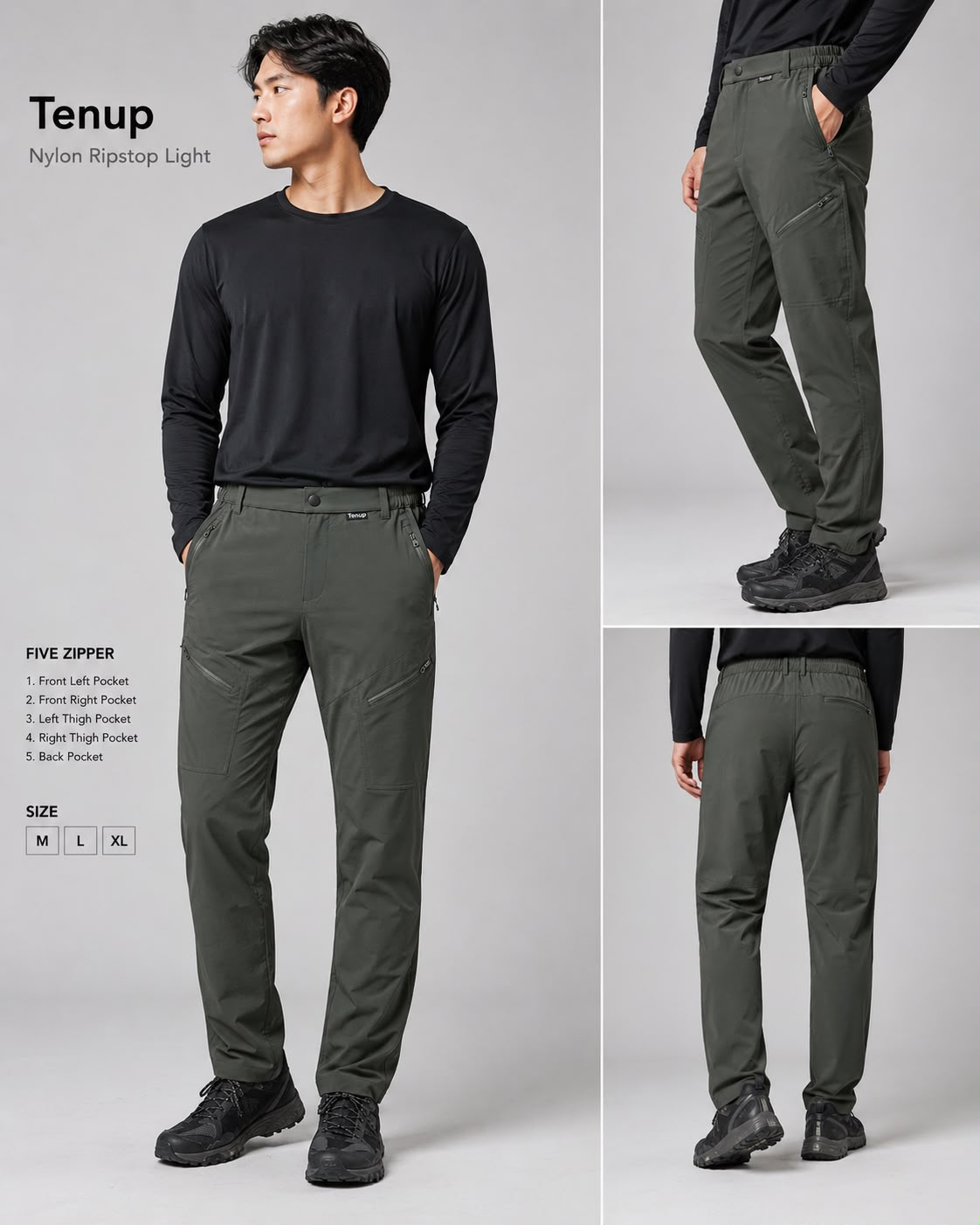 5 ZIPPER TREK PANT