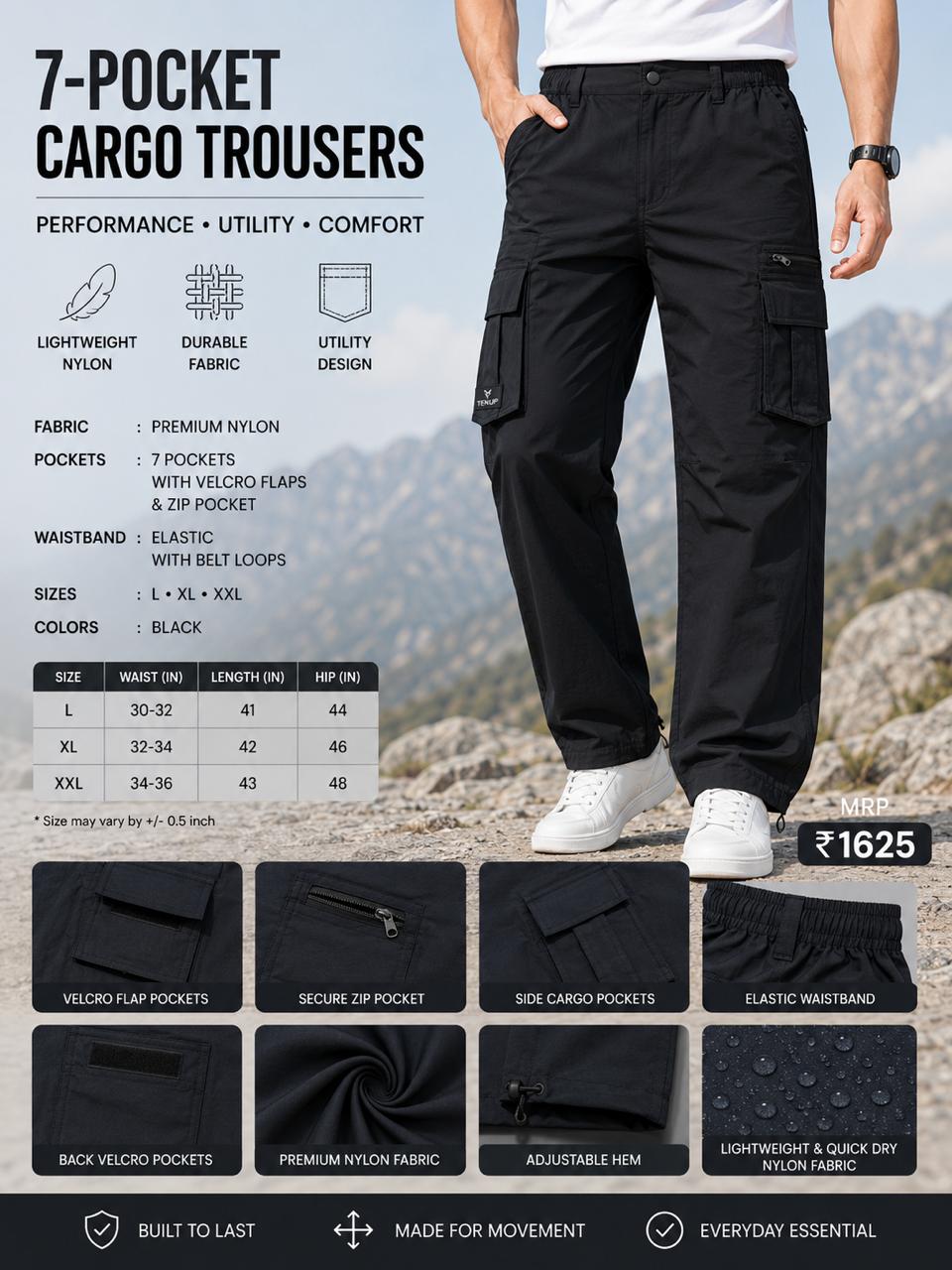 TENUP 7 POCKET CARGO TROUSERS