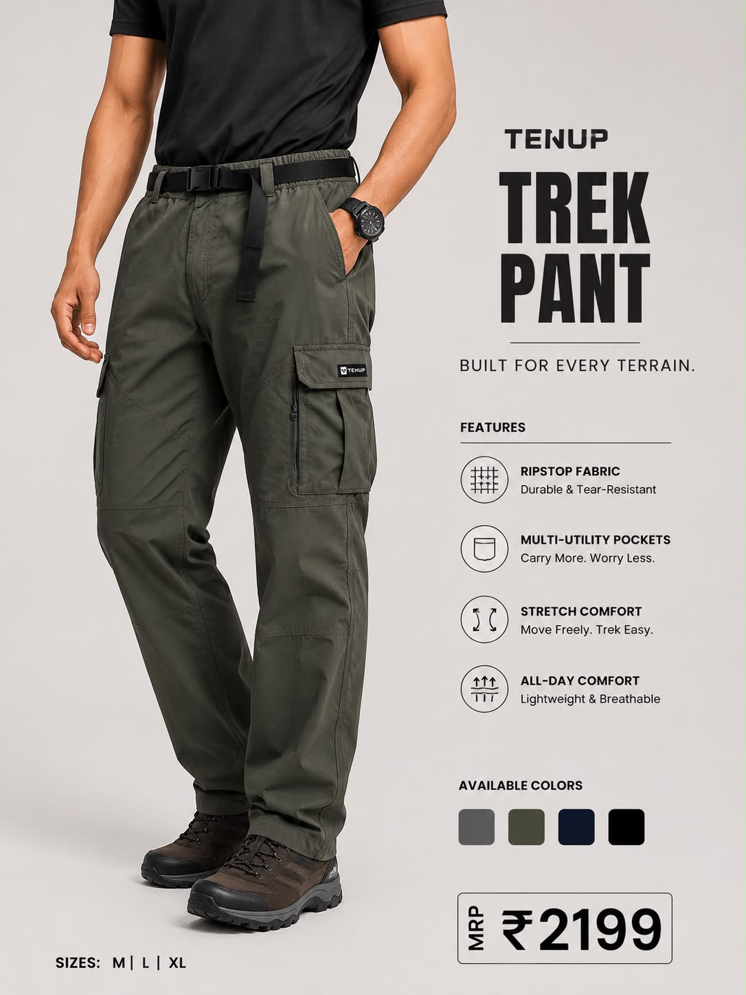TENUP ADD ON BELT TREK PANT