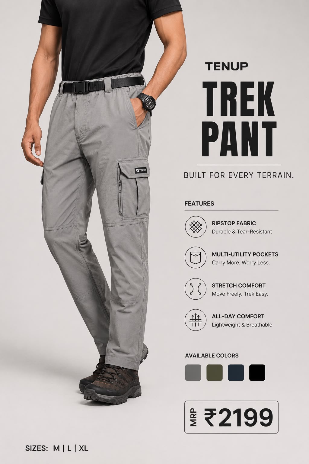 TENUP ADD ON BELT TREK PANT