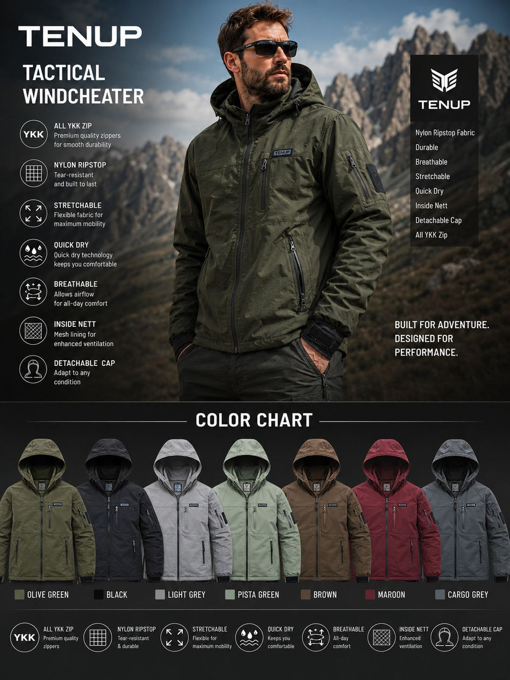 TENUP Tactical Windcheater